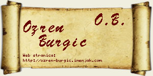 Ozren Burgić vizit kartica
